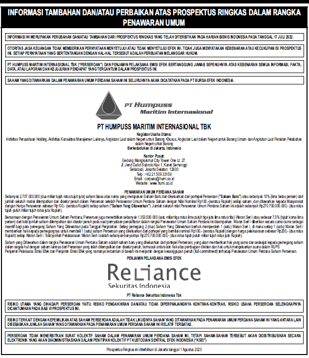 Additional Information IPO Summary Prospectus